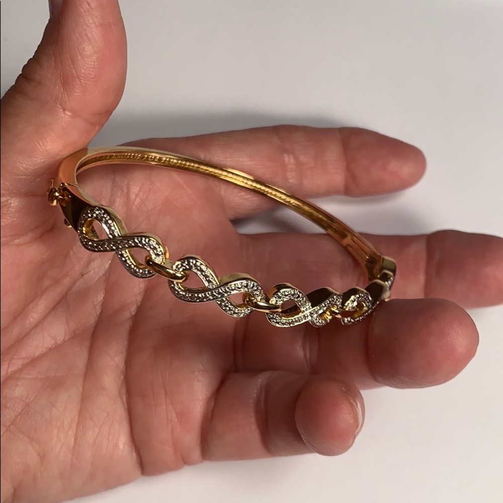 Infinity Gold/Silver Bangle - Picture 3 of 8